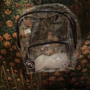Black clear Backpack. NWT